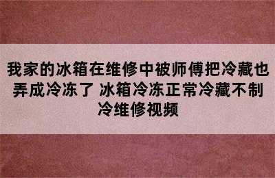 我家的冰箱在维修中被师傅把冷藏也弄成冷冻了 冰箱冷冻正常冷藏不制冷维修视频